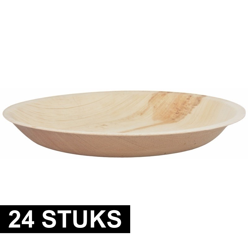 24x wegwerp palmblad borden -