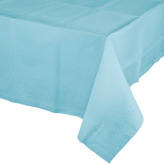 Party/verjaardag Tafelkleed - lichtblauw - 274 x 137 cm - tafellaken van papier - Gedekte tafel -