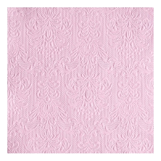 Servetten - 15x st - roze - barok - 33 x 33 cm - 3-laags - papier - lunchservetten -
