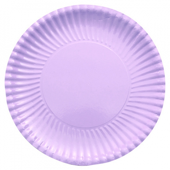 Party/verjaardag bordjes 10x stuks van karton lila paars 29 cm -