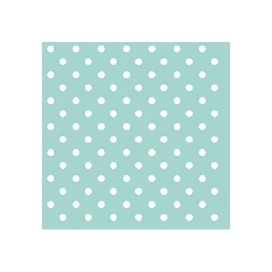 Servetten met stippen aqua groen/blauw 3-laags 20 stuks -