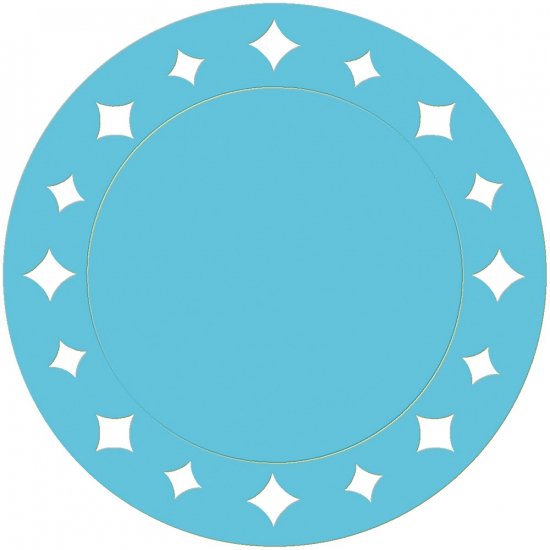 Turquoise placemats 33 cm -