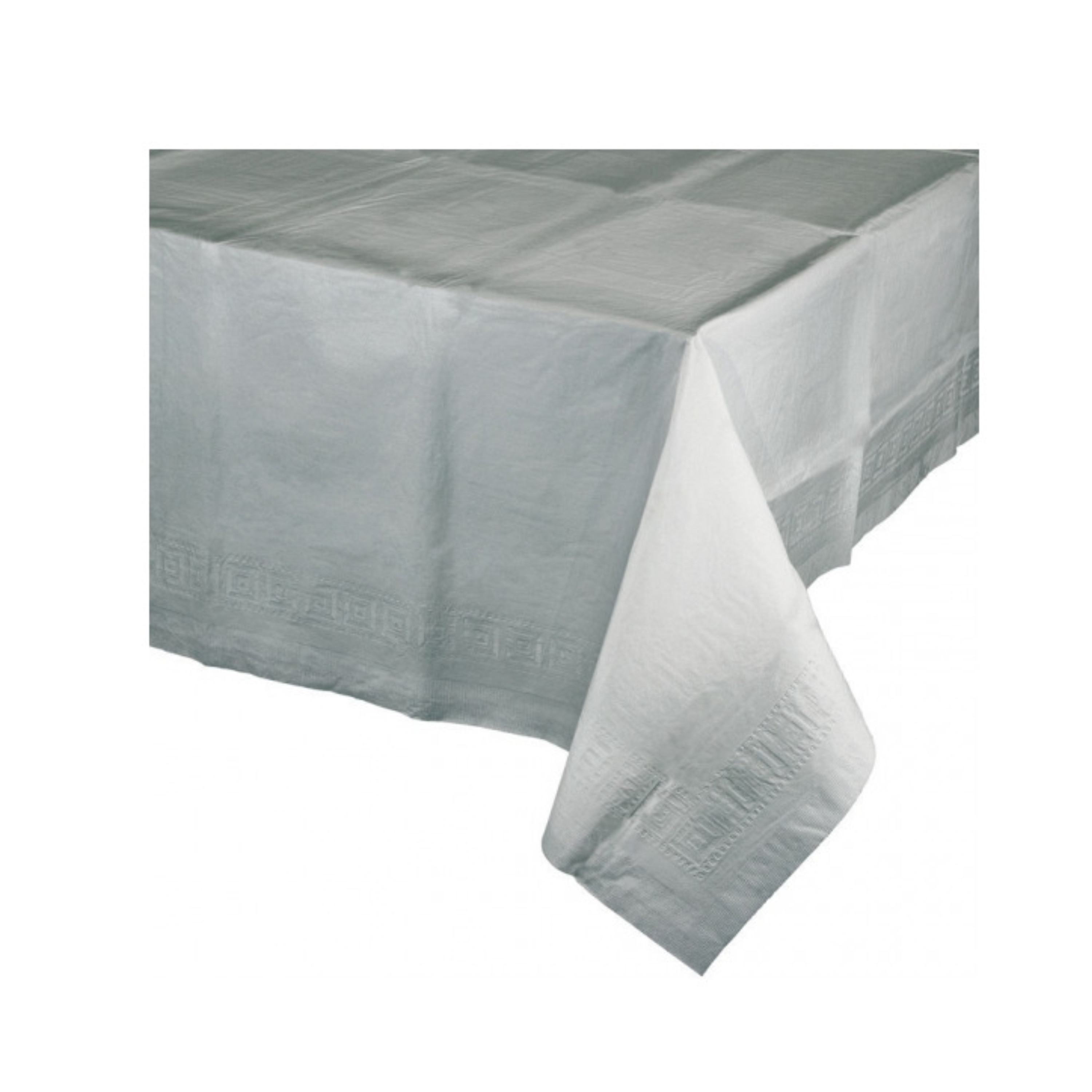 Party/Verjaardag Tafelkleed - zilvergrijs - 274 x 137 cm - tafellaken van papier - Gedekte tafel -