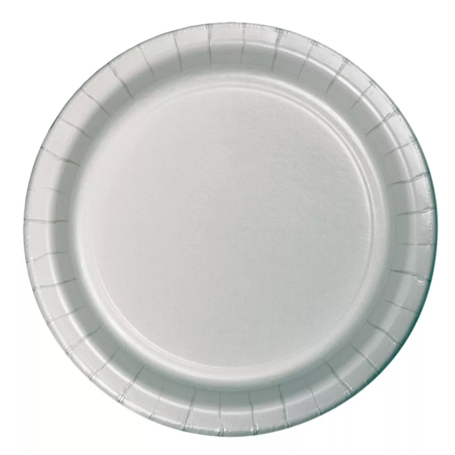 Feestbordjes/bbq bordjes karton - 24x - zilver - 23 cm -