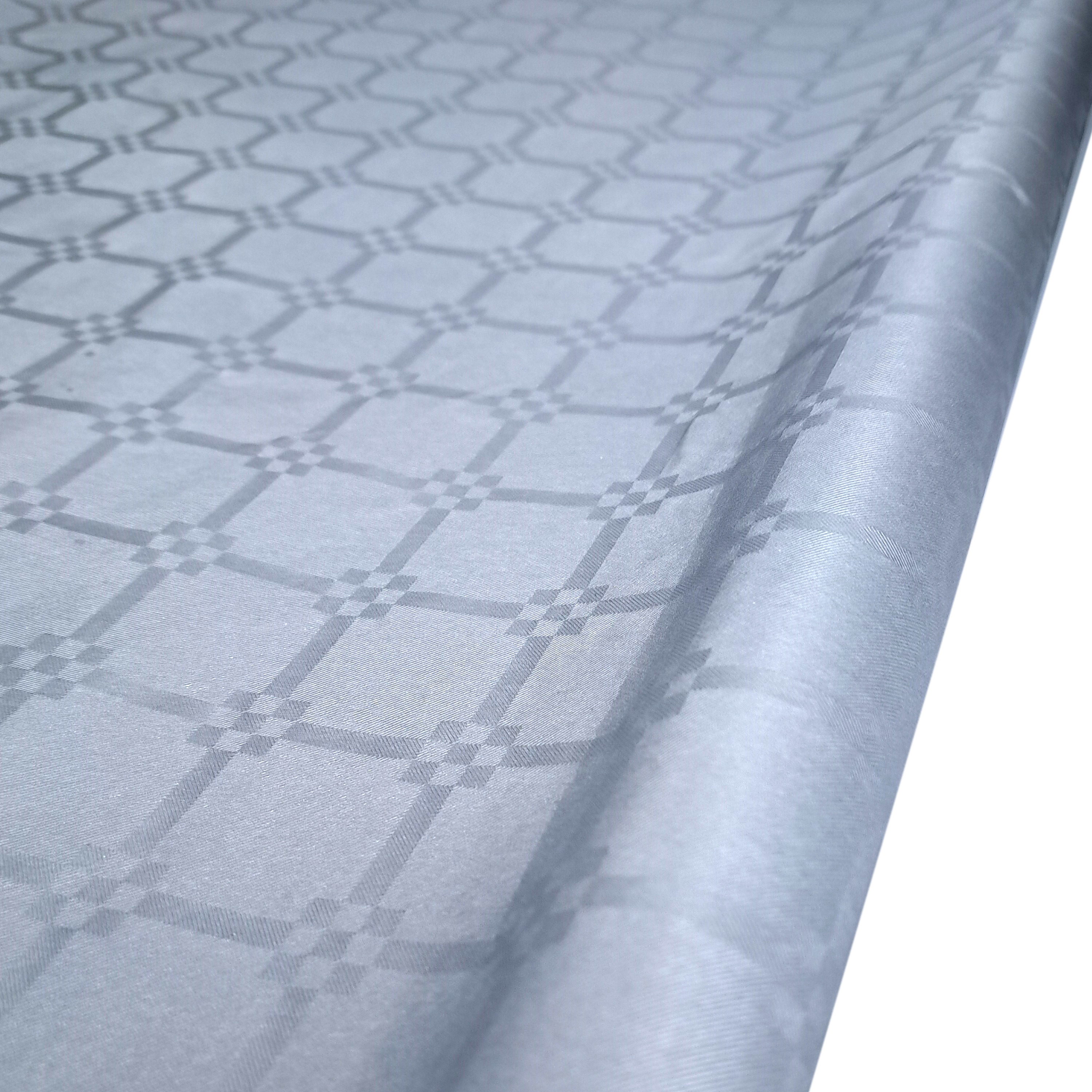 Tafellaken/tafelkleed rol papier - 800 x 118 cm - zilver - Lange tafels - Damast papier -