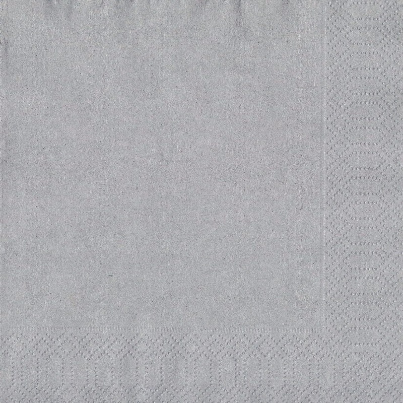 40x Zilveren servetten 33 x 33 cm -