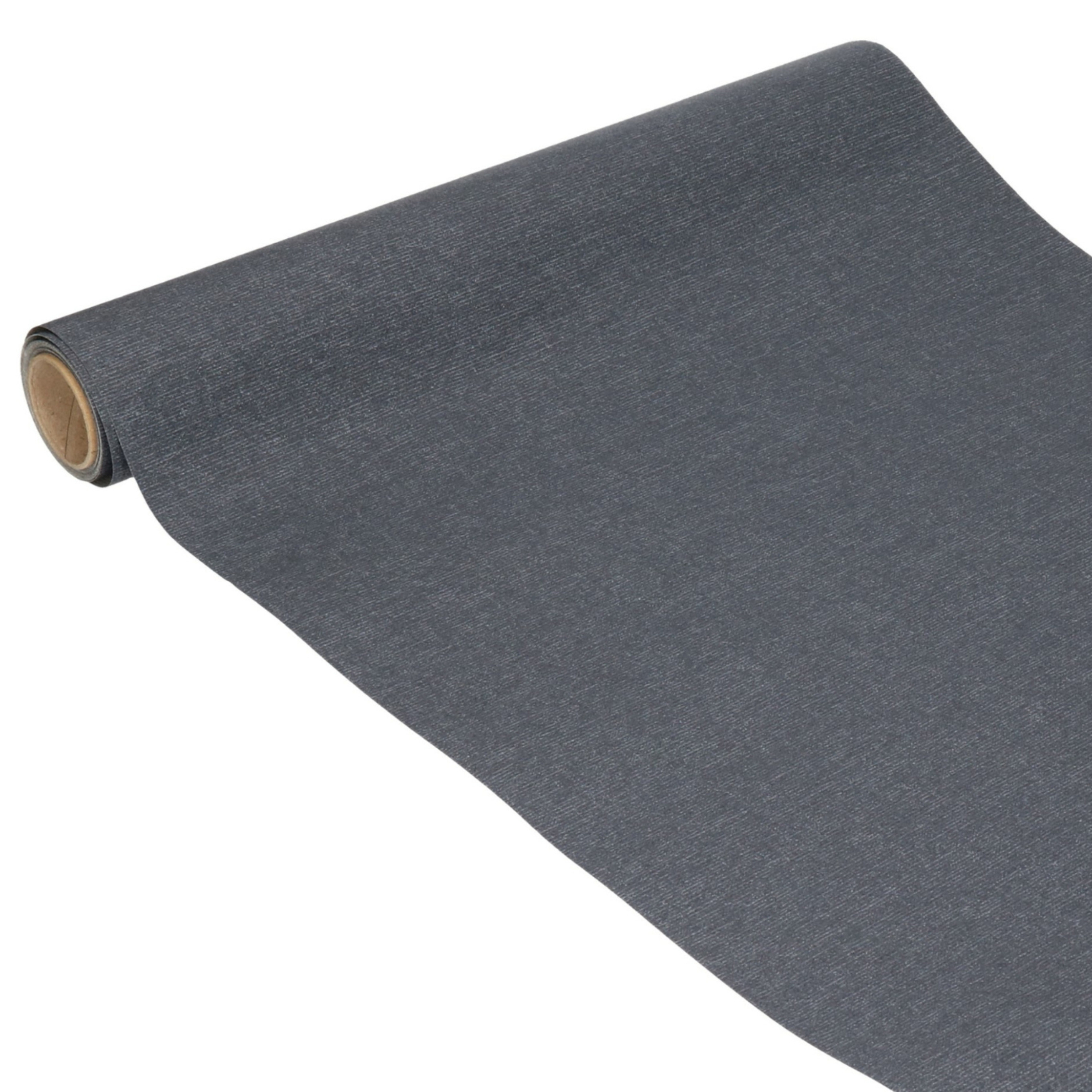 Tafelloper voor de diner tafel - donkergrijs - tissue papier - 300 x 40 cm - Tafels dekken -