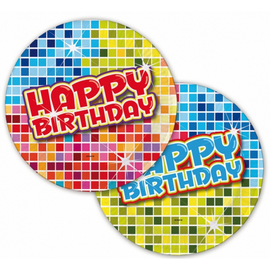 Happy Birthday party bordjes 6 stuks -