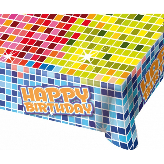 Tafelkleed Happy Birthday 130 x 80 cm -
