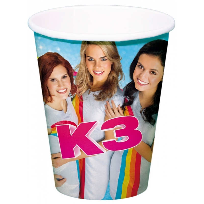 16x K3 feestbekertjes 250 ml -