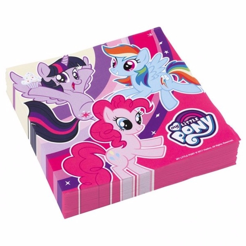 20x stuks My Little Pony feest thema servetten -