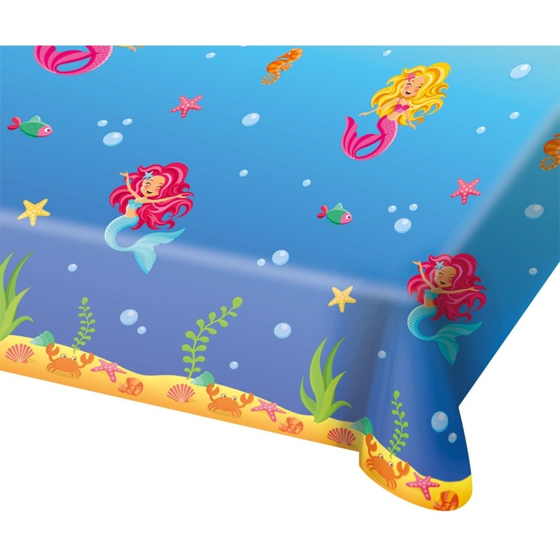 Zeemeermin themafeest tafelkleed 180 cm -