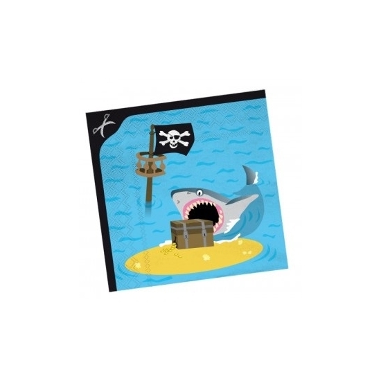 20x stuks Servetten piraten eiland -