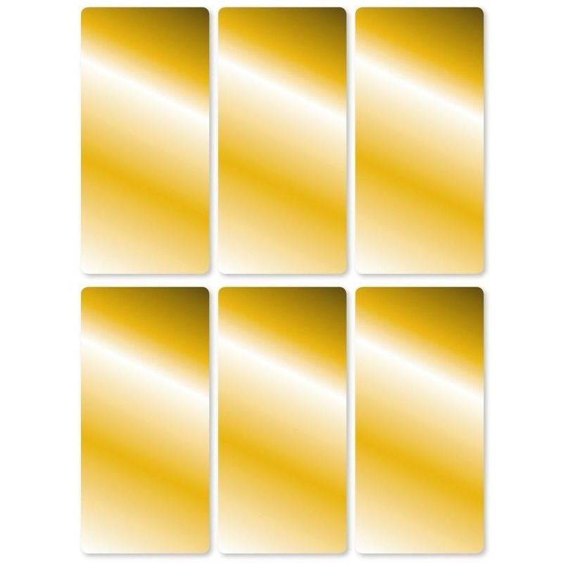 Etiketten - 3x vel met 6 stuks - goud - 2,5 x 5,5 cm - stickers -