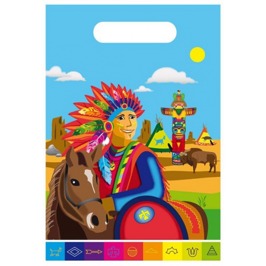 Indianen feestzakje 8 stuks -