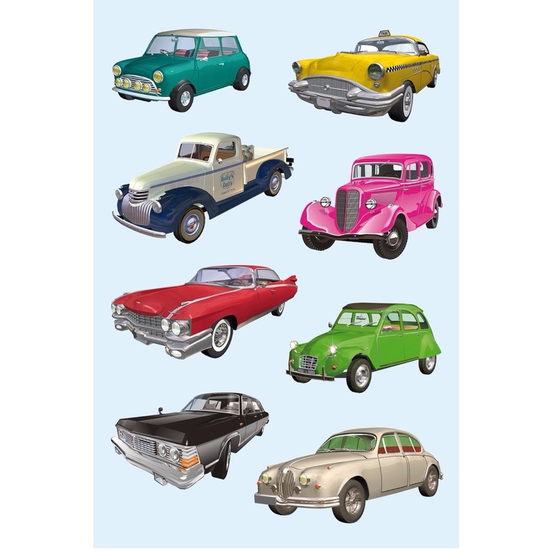 Oldtimers auto stickers 3 vellen -