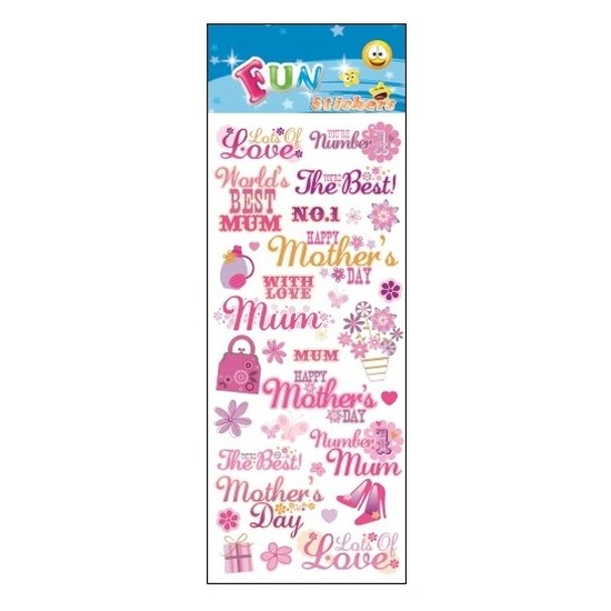 Stickervel moederdag -