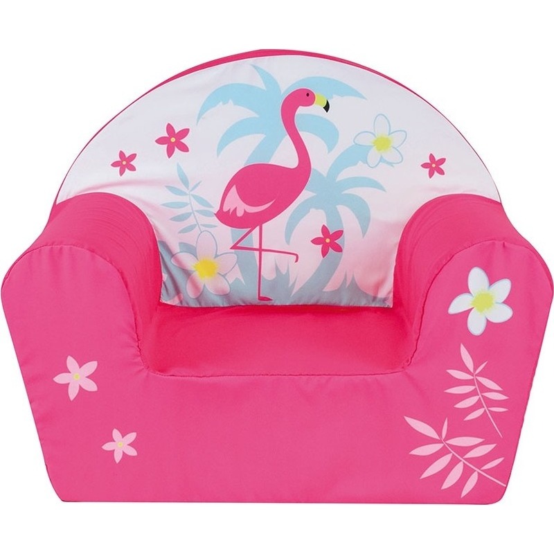 Flamingo kinderstoel/kinderfauteuil voor peuters 33 x 52 x 42 cm -