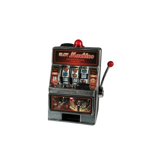 Gokkast spaarpot en speelautomaat 19 x 13 cm -