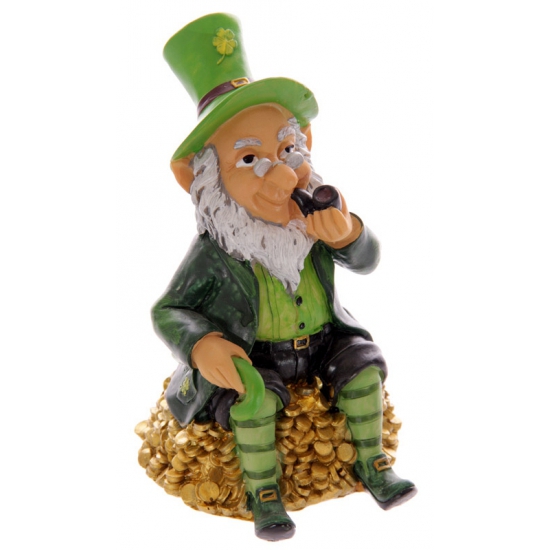 Spaarpot saint Patrick geluks kabouter 13 cm -