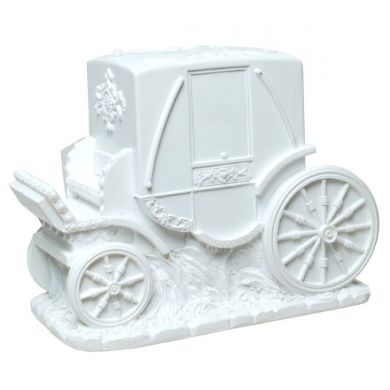 Spaarpot witte bruidskoets -