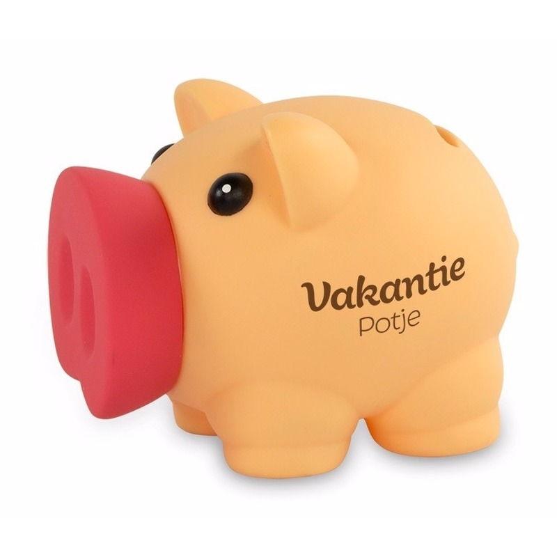 Cadeau spaarpot/Spaarvarken - Vakantie potje - 10 cm - Kinderen -