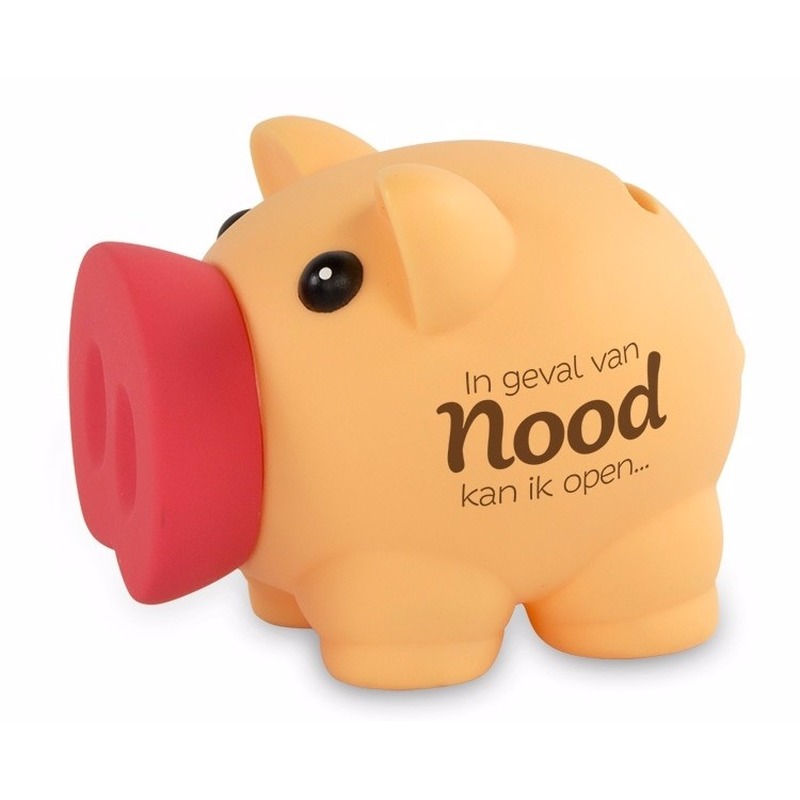 Cadeau spaarpot/Spaarvarken - In geval van nood.. - 10 cm - Kinderen -