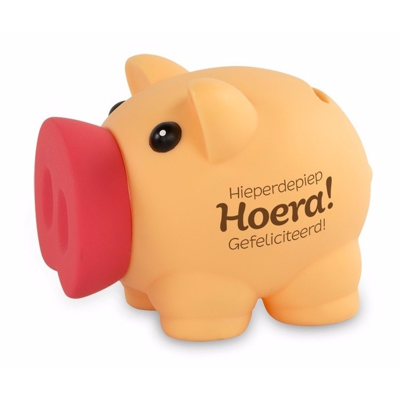 Spaarvarken Hoera gefeliciteerd -