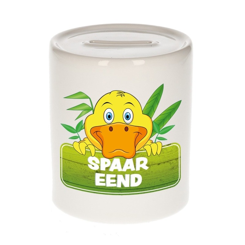 Kinder spaarpot met eenden print 9 cm -