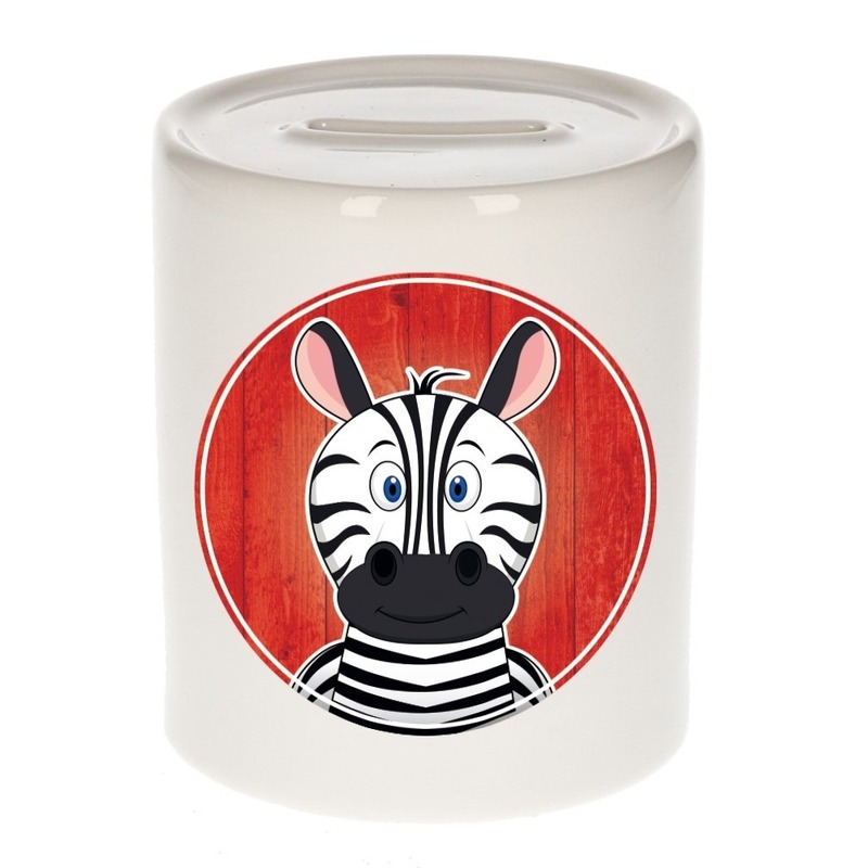 Zebra spaarpot voor kinderen 9 cm -