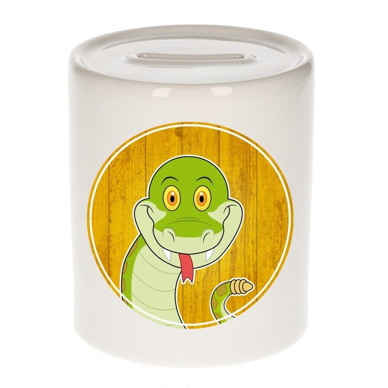 Slangen spaarpot voor kinderen 9 cm -