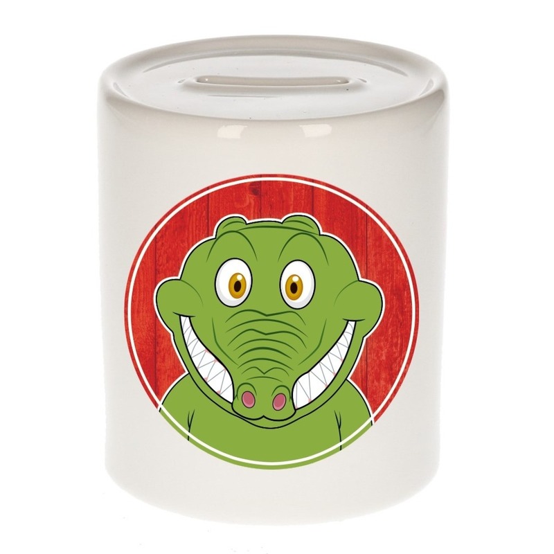 Krokodillen spaarpot voor kinderen 9 cm -