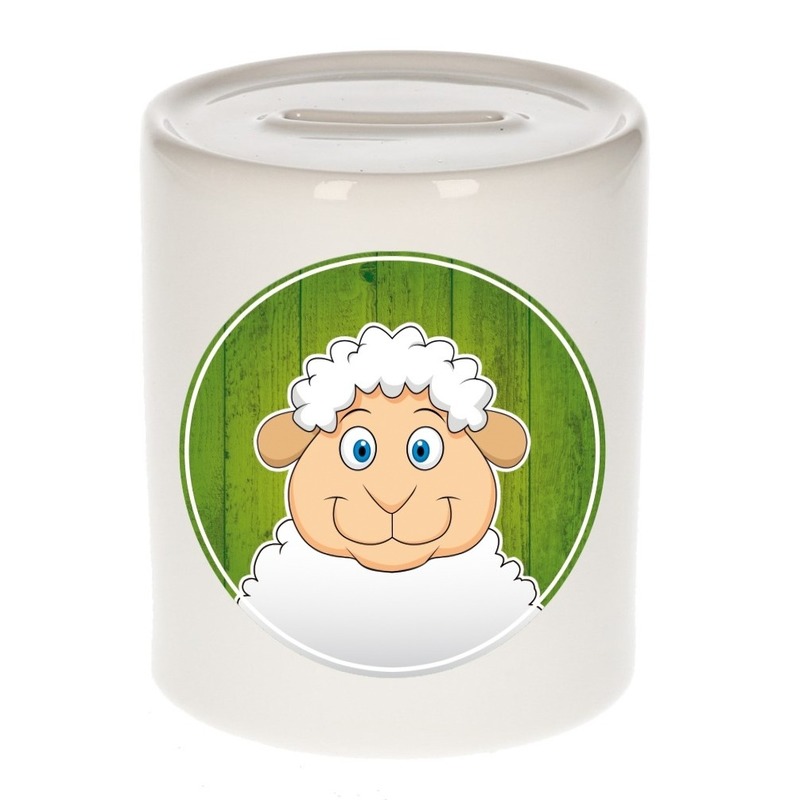 Schapen spaarpot voor kinderen 9 cm -