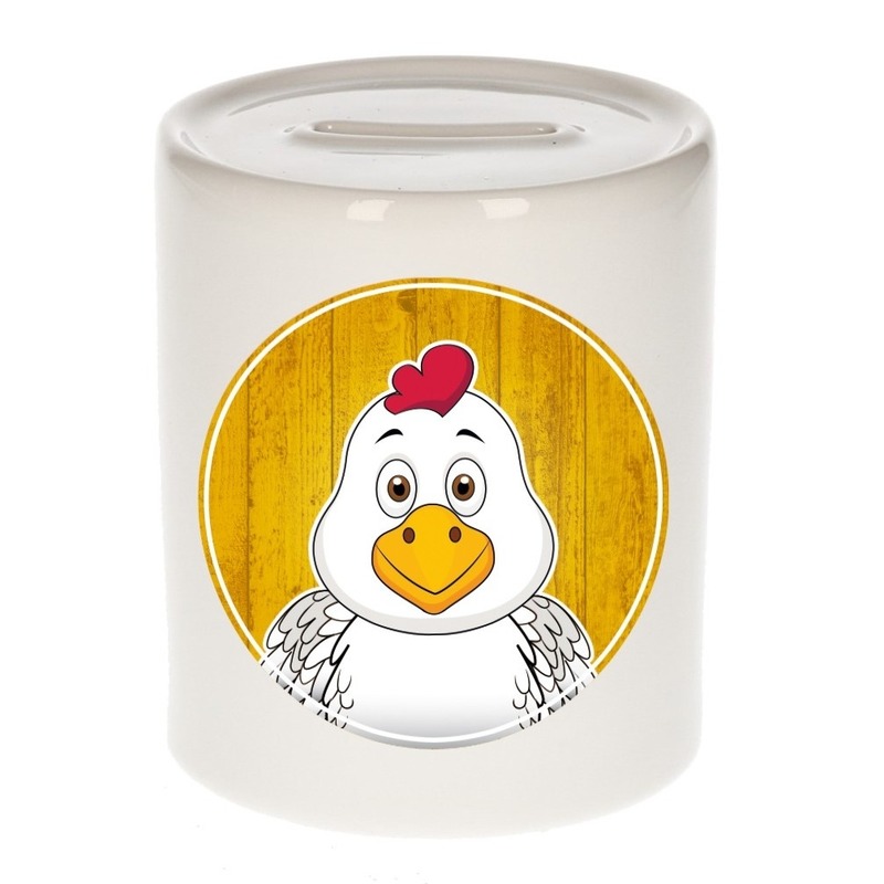 Kippen spaarpot voor kinderen 9 cm -
