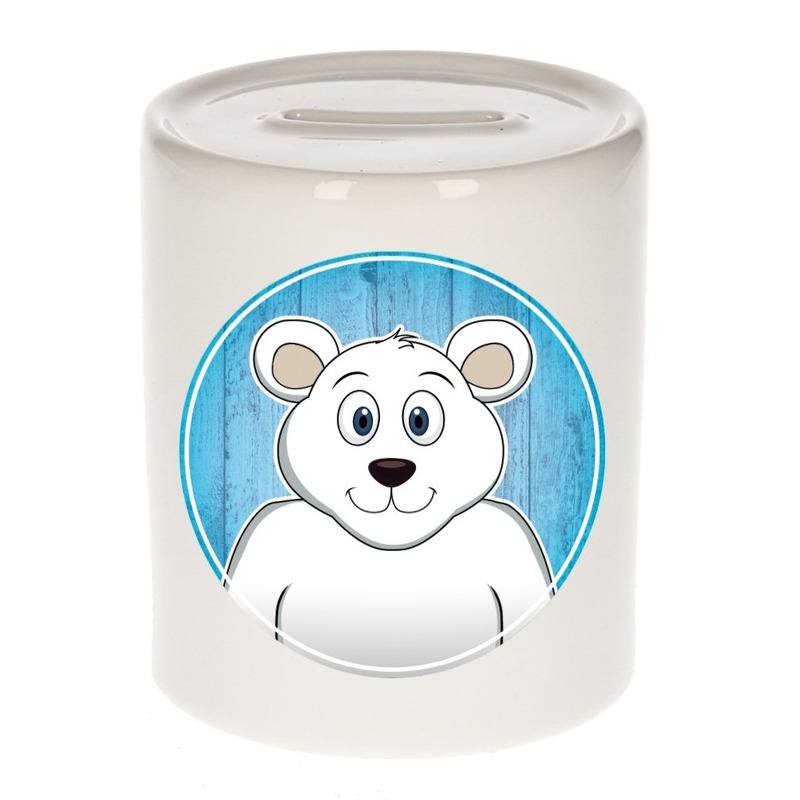 IJsberen spaarpot voor kinderen 9 cm -