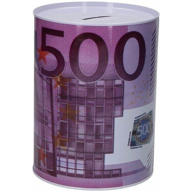 Spaarpot 500 euro biljet 8 x 11 cm -