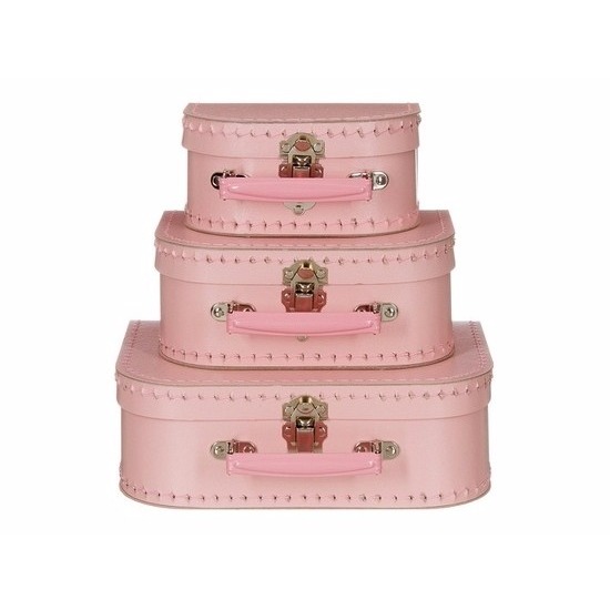 Speelgoed koffertje licht roze 25 cm -