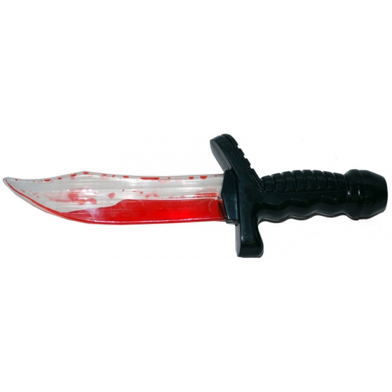 Speelgoed dolk met bloed - 25 cm - kunststof - Halloween verkleed wapens -