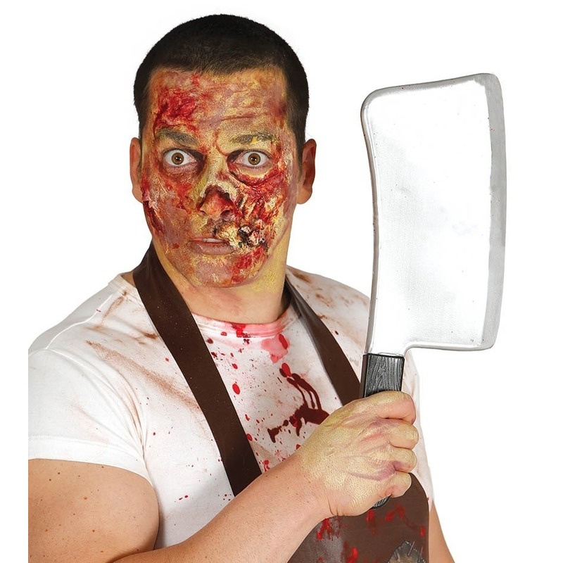 Plastic Halloween en horror thema hakmes - 40 cm - kunststof - messen en bijlen -