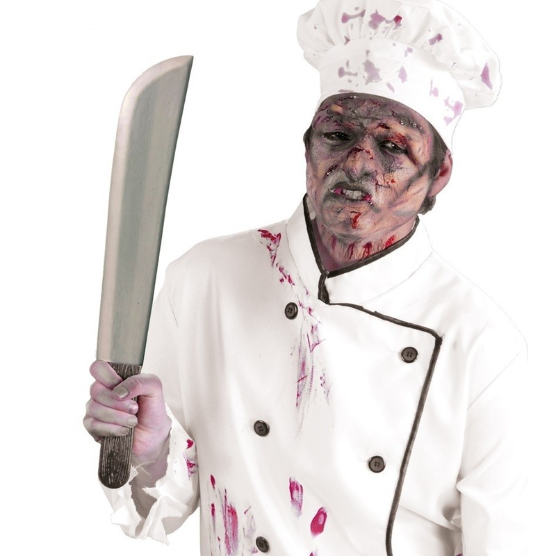 Horror slagersmes/kapmes Halloween verkleed accessoire 53 cm -