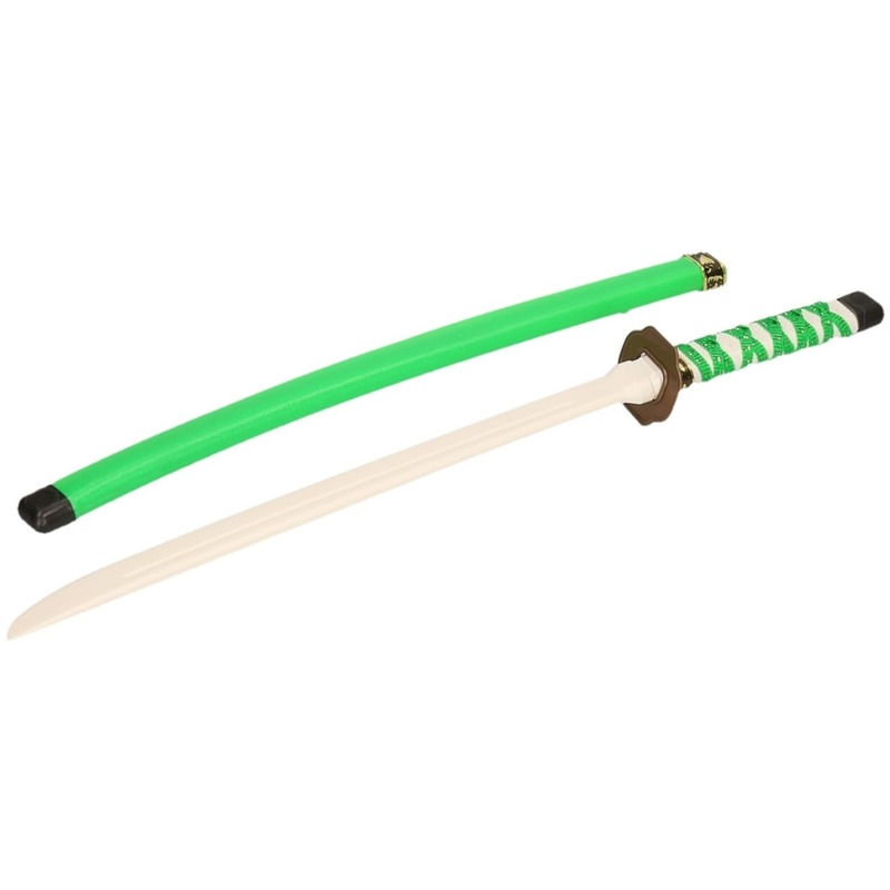 Groen ninja zwaard van plastic 60 cm -