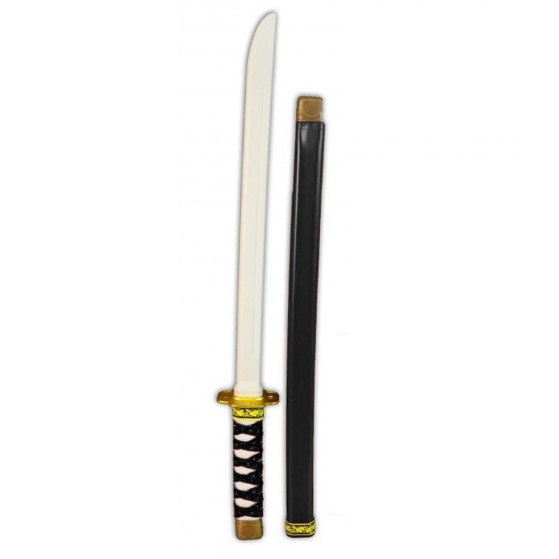 Zwart plastic ninja/ samurai zwaard 60 cm -