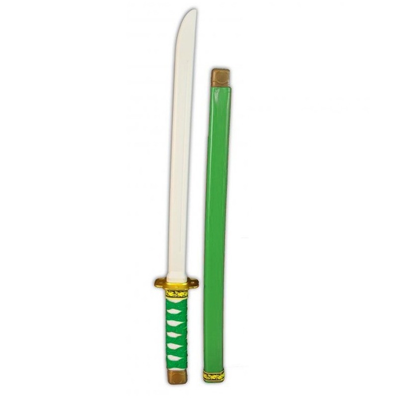 Groen plastic ninja/ samurai zwaard 60 cm -
