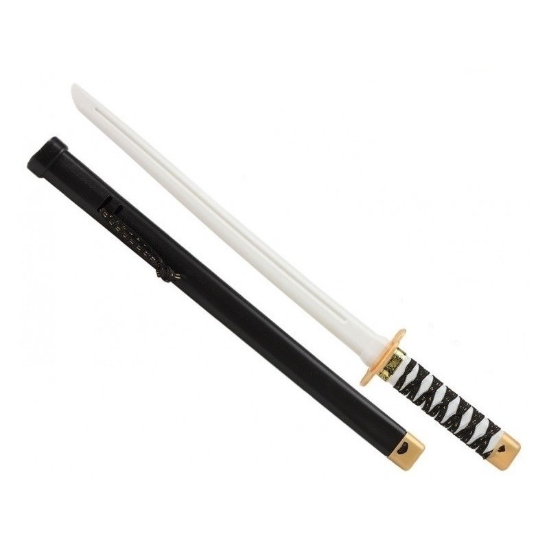 Ninja vechters zwaard - verkleed wapen - zwart - 65 cm - speelgoed zwaarden -