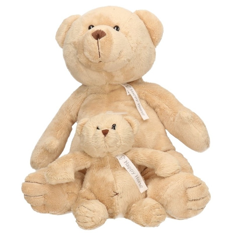 2x Pluche mama en kind Buster knuffelberen 40/23 cm knuffels -
