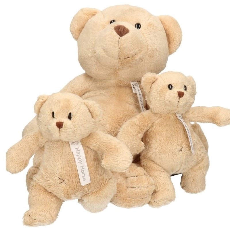 3x Pluche mama en kind Buster knuffelberen 40/23 cm knuffels -