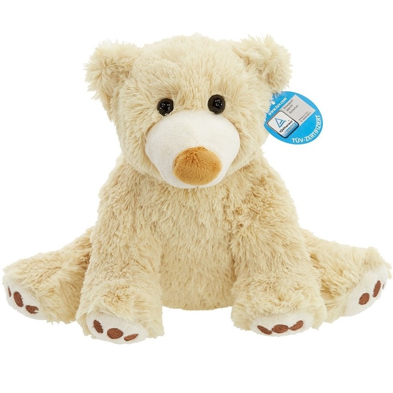 Pluche beige beer/beren knuffel 21 cm speelgoed -