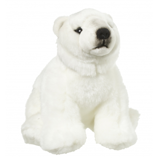 Nature Planet pluche IJsbeer knuffel - 22 cm - Dieren knuffels -