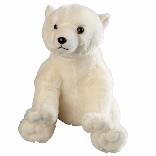 Ravensden Pluche knuffel - ijsbeer - noordpool knuffel thema - 30 cm -