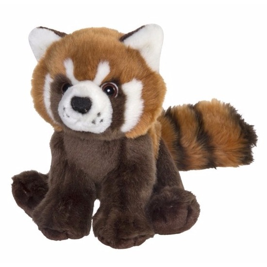 Rode panda knuffeltje 18 cm -